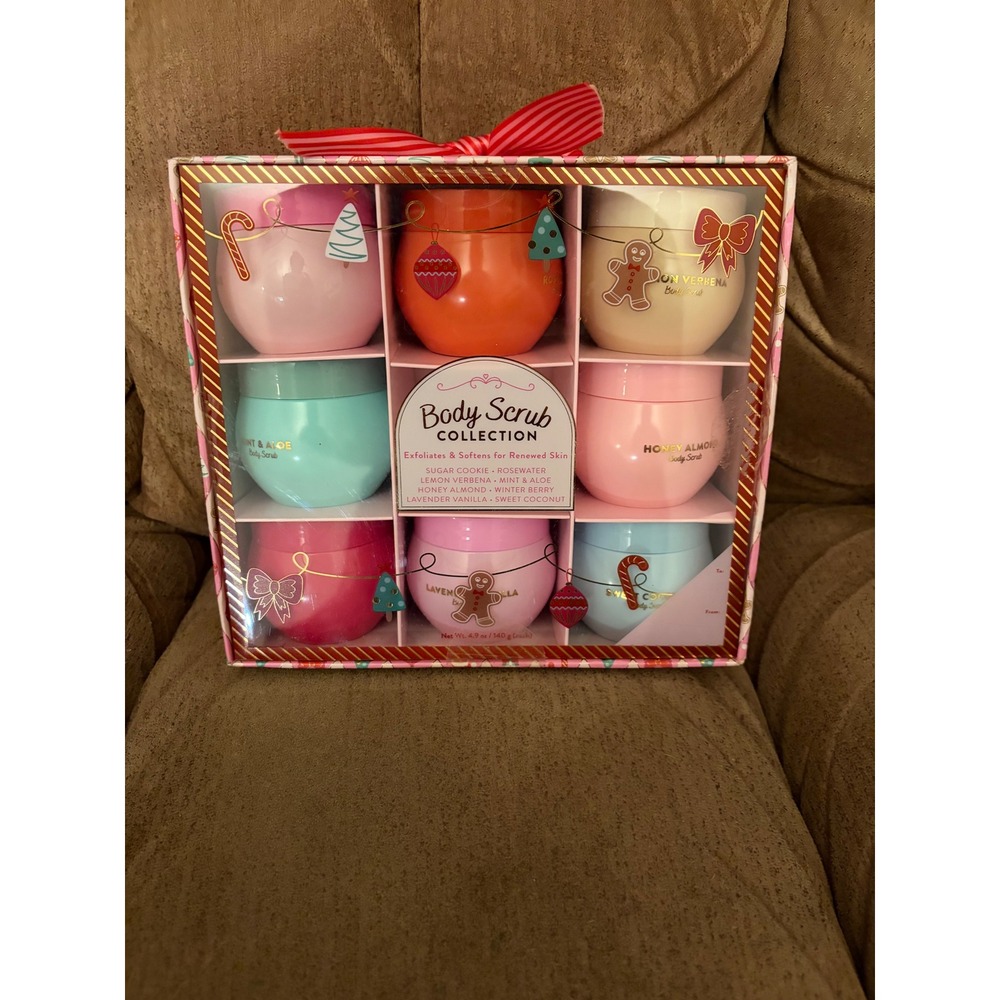 Enchante Accessories Body Scrub Collection Women 8pc Multi Holiday Gift Set